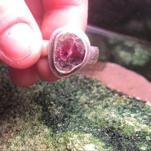 Watermelon tourmaline ring size 7